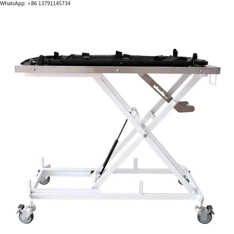 Stainless Steel Manual Lift Ambulance Stretcher Trolley for Rescue Transport Equipment