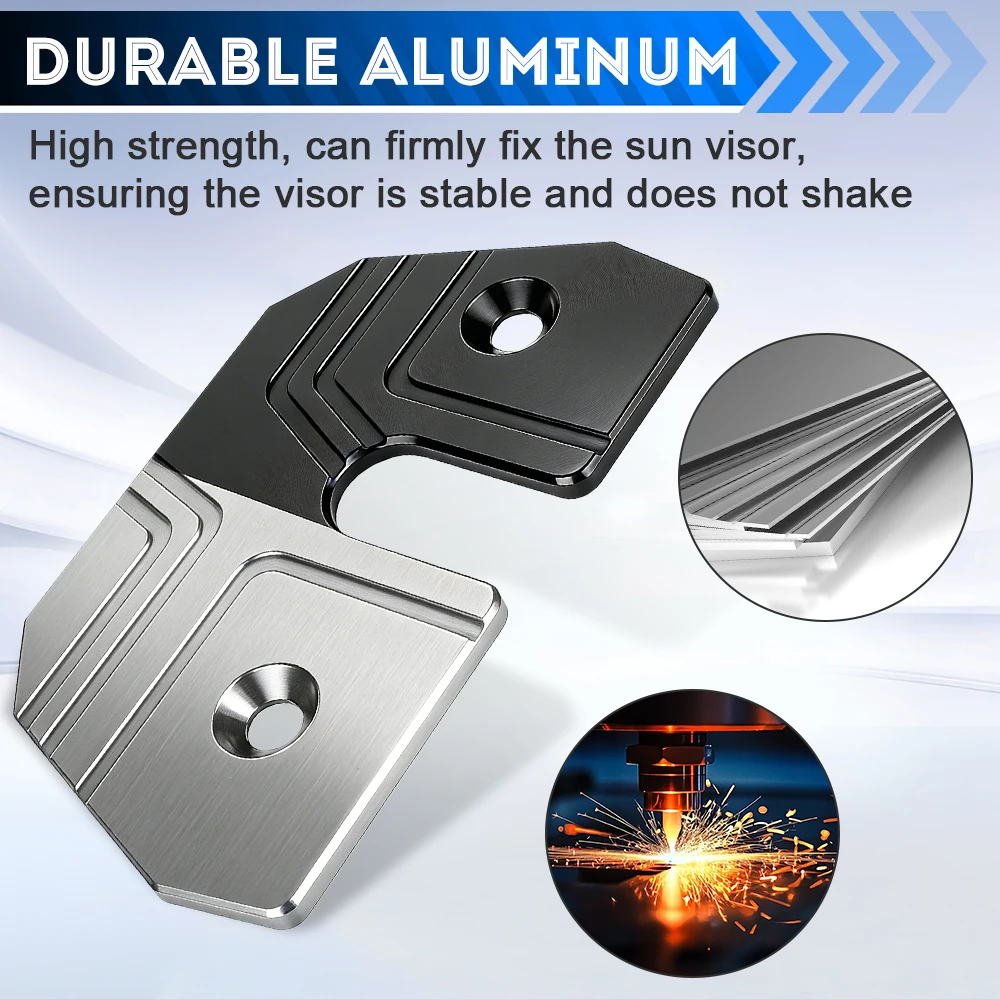 

Repairs Kit for Sun Visor Aluminum Alloy Sun Visor Clips for Jeep Wrangler JL 2018-2023 & JK 2018 & Gladiator 2020-2023