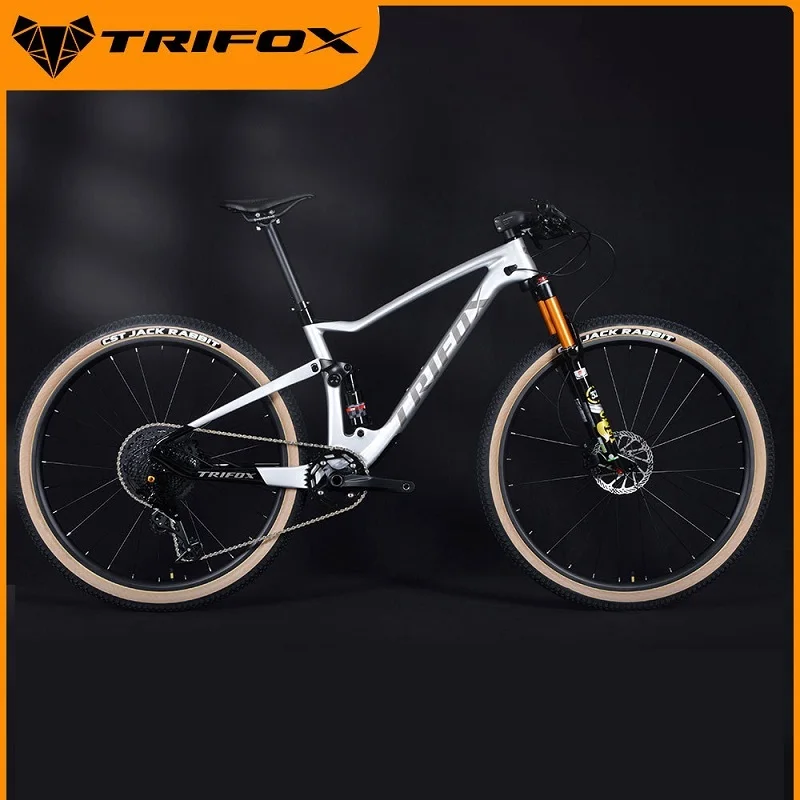 TRIFOX Carbon Fiber Mountain Bike Shock Absorption Disc Brake 29inch Full Suspension MTB Frame Off-road Variable Speed Bicycle