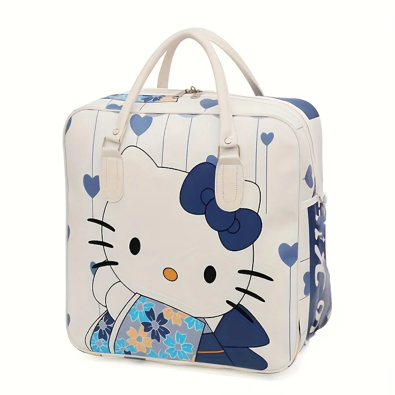 MINISO New Sanrio Hello Kitty Stylish Travel Bag  Spacious & Durable Women\'s Weekender with Adorable Design Lightweight Handbag