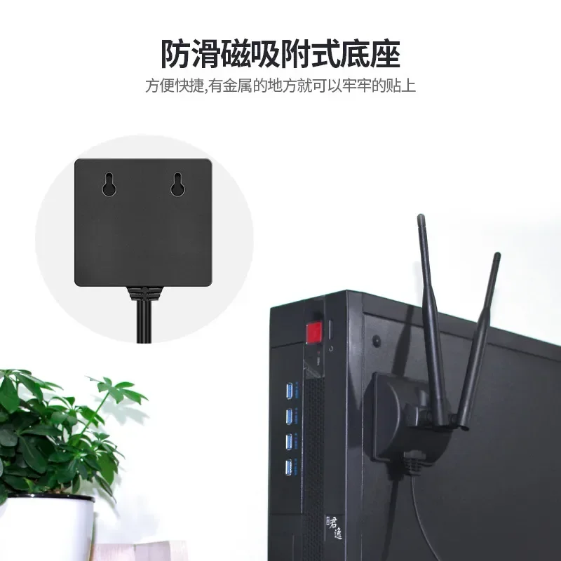 5pcs 2.4G/5G dual band 6DB ad alto guadagno esteso antenna WIFI router cavo di estensione con 2 metri SMA foro interno