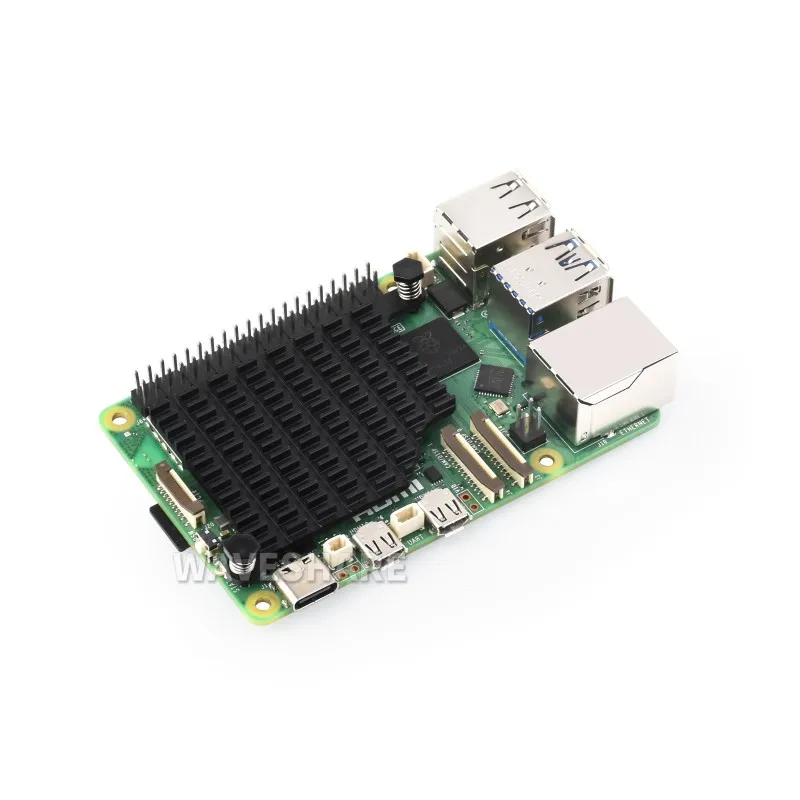 Waveshare Aluminium Heatsink Voor Raspberry Pi 5, Met Thermische Pads En Veerbelaste Punaises