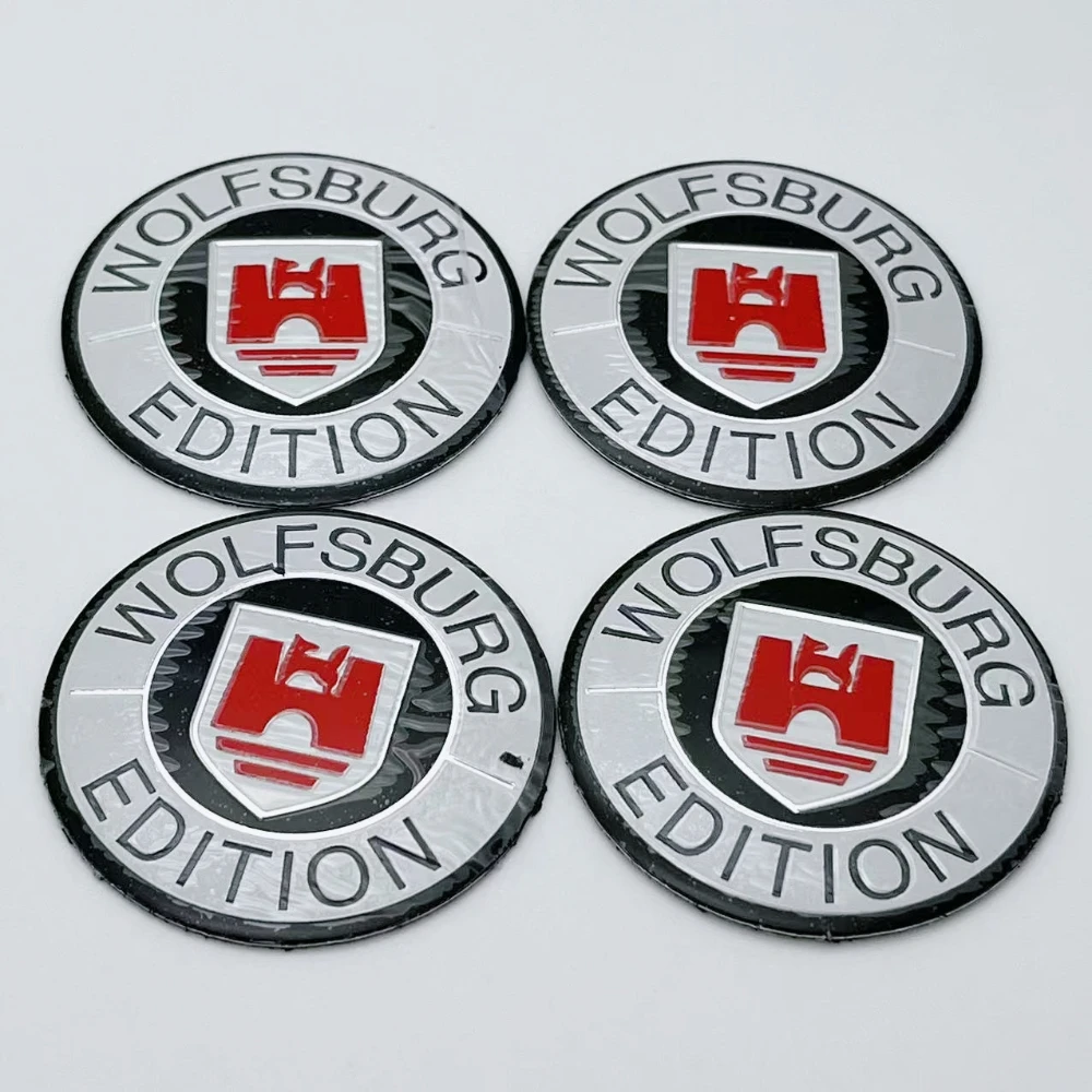 اكسسوارات السيارات 4 قطعة 56 مللي متر 65 مللي متر وولفسبورغ طبعة شعار سيارة محور عجلات مركز قبعات الحافات يغطي ملصق الديكور تصفيف السيارة #4