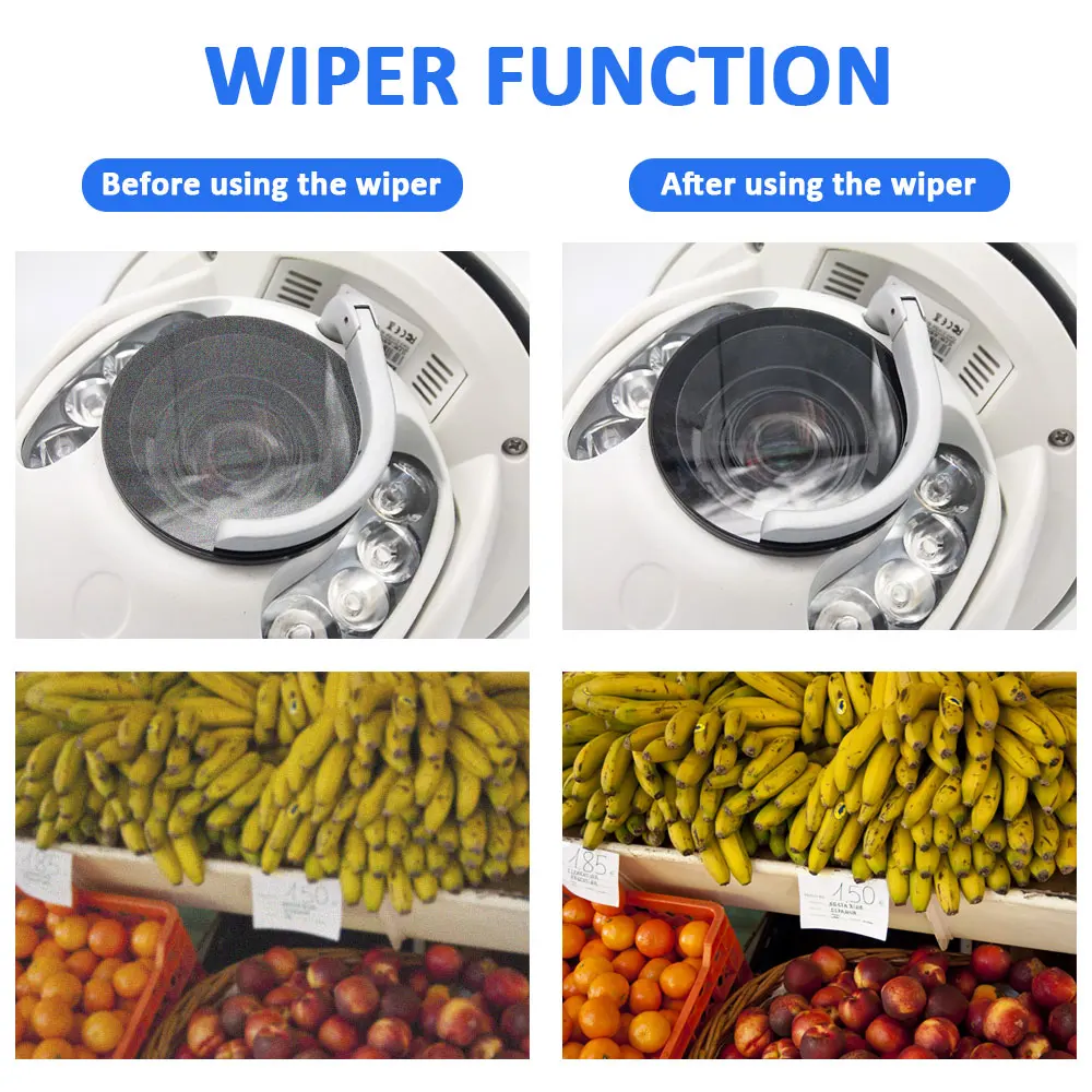 8MP 4K 600X ZOOM Wiper PTZ Speed Dome Support Hikvision Dahua NVR IVM4200 P2P ONVIF IMX415 IP Camera