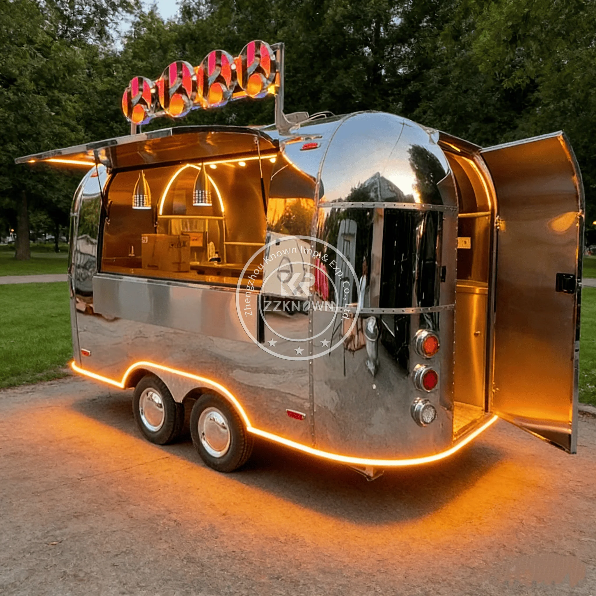 

Street Mobile Kiosk Food Vending Cart Ice Cream BBQ Restaurant Mobile Food Truck Fast Food Trailer for Sale