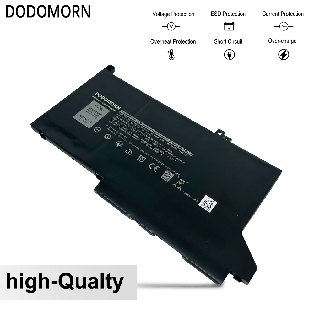 Dodomorn Dj1j0 Dj1jo Pgfx4 Laptop Batterij Voor Dell Latitude 12 7000 7280 7380 7480 Serie Notebook Tablet Pc 11.4V 42wh