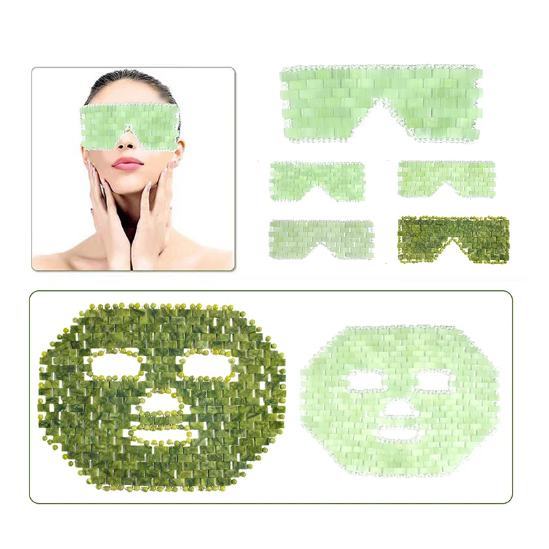 Natural Jade Eye Mask Massager Cooling Jade Eye Mask Eye For Eye Relax Sleep Massager Mask Tools Mask Care Stone Face Sleep