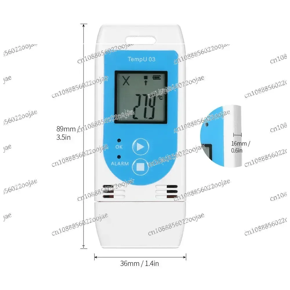 Digital Reusable Temperature Humidity Data Logger for Freezer