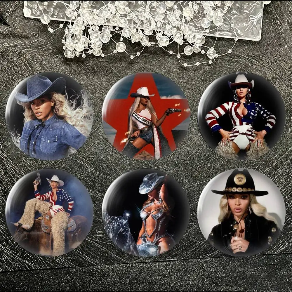 Beyonce Cowboy Brooch Metal Badge Brooch, Fashion Decorative Pins for Hat Bag Clothing Decoration Gift