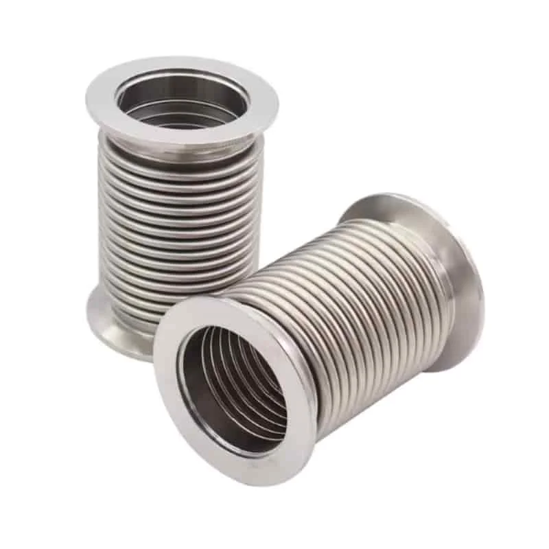 KF16 KF25 lengte 100mm-1000mm Hoge vacuümfleens flexibele slang / roestvrijstalen vacuüm gegolfde balgenpijp - afbeelding 2