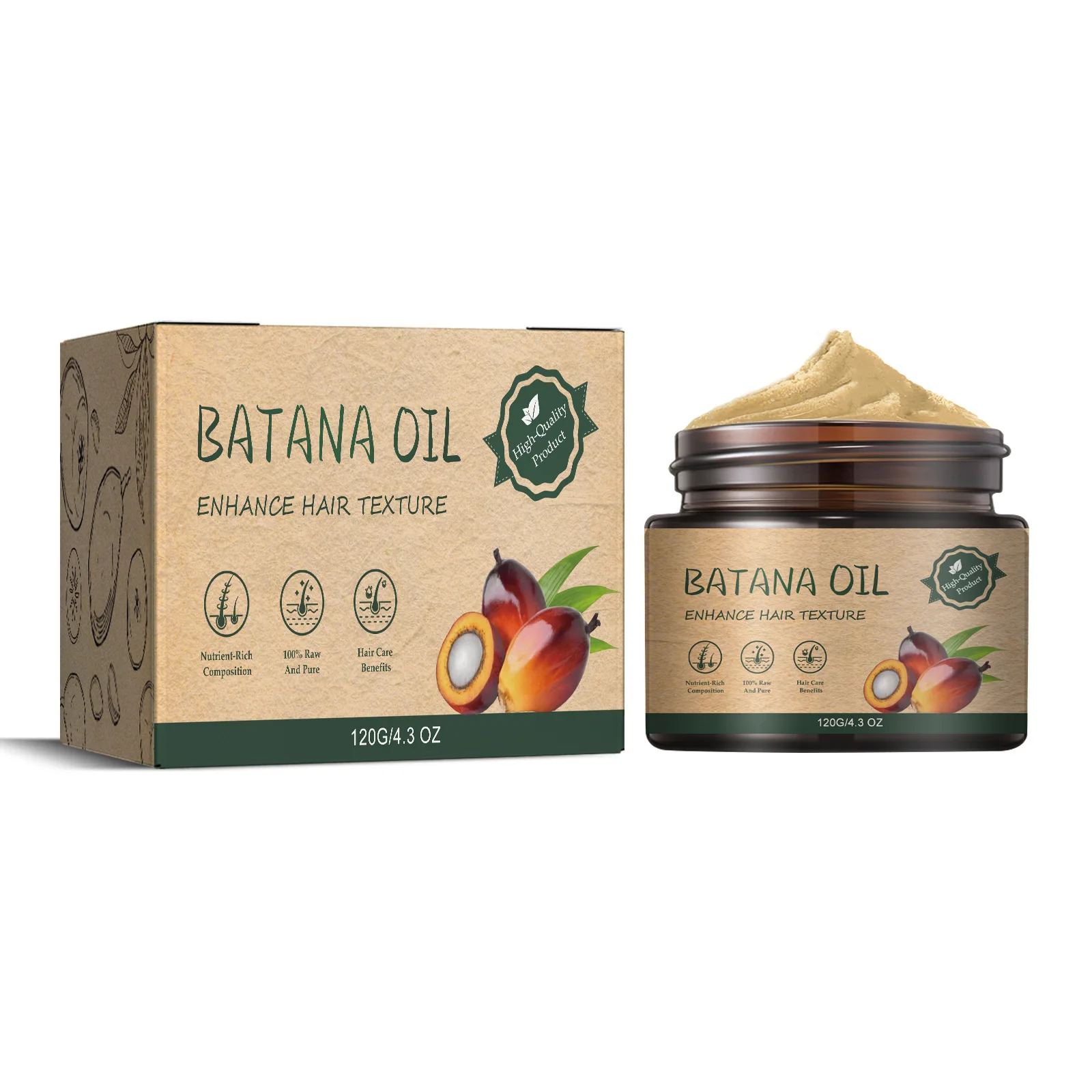 

Batana Hair Care Cream Eliminate Frizz Nourishing Scalp Improving Quality Removing Dandruff Reduce Loss Hair Moisturizing Cream