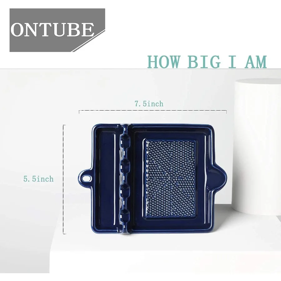 مساند ملعقة سيراميك للموقد المضاد، طبق مبشرة علوي للزنجبيل والثوم والبصل والجبن والليمون والشوكولاتة والخضروات والفواكه