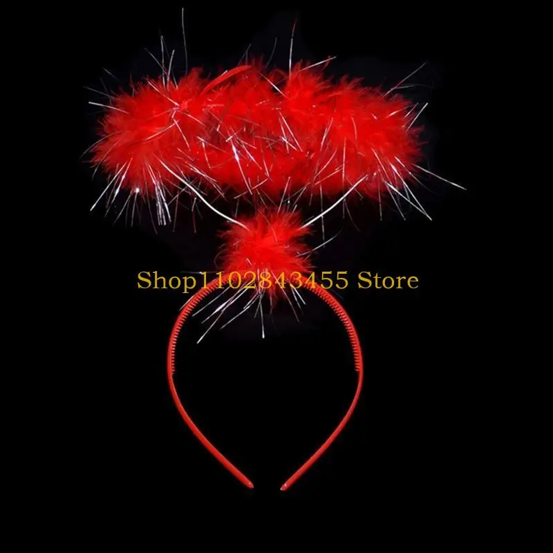

49MC повязка на голову с мультяшным ангелом обруч для волос с перьями головной убор на Рождество и Хэллоуин