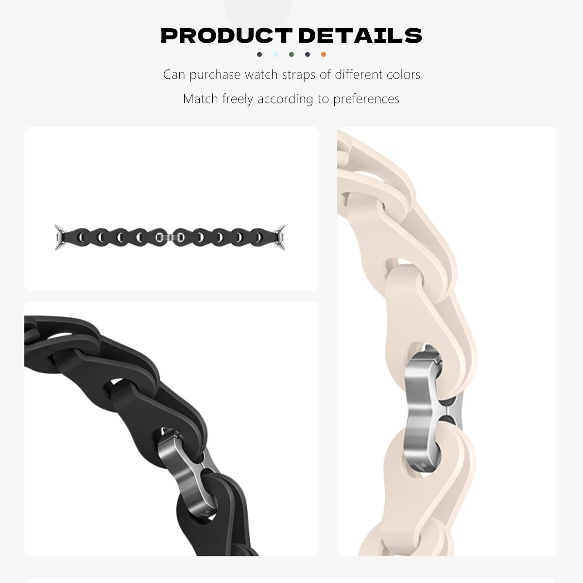 Rubber Strap for Xiaomi Mi Band 9 Stainless Steel Buckle Bracelet for Miband 9 NFC Fashion Lady Style Replacement Silicone Band - view 4