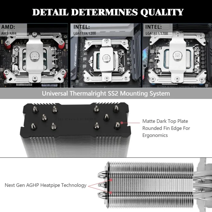 Thermalright Assassin King 120 MINI V2 CPU空冷クーラー AK120 MINI V2 TL-D12Bファン搭載/AGHP4.0反重力5ヒートパイプ