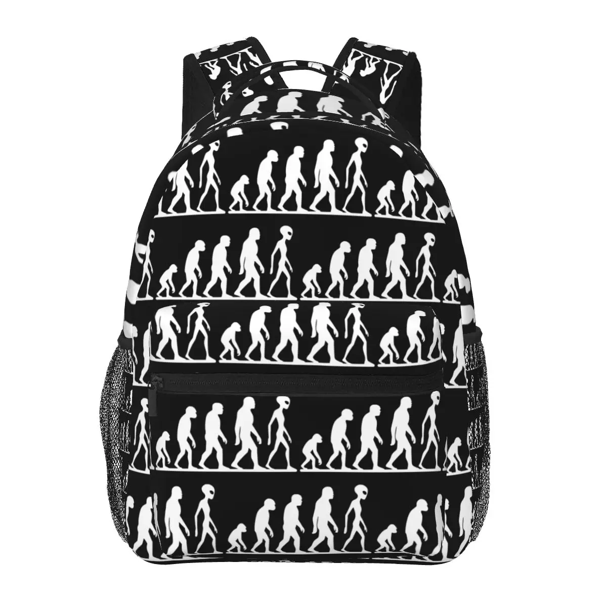 Evolution Of Alien March Of Progress Graphic Backpacks Boys Girls Bookbag Students School Bags Cartoon Kid Rucksack Shoulder Bag
