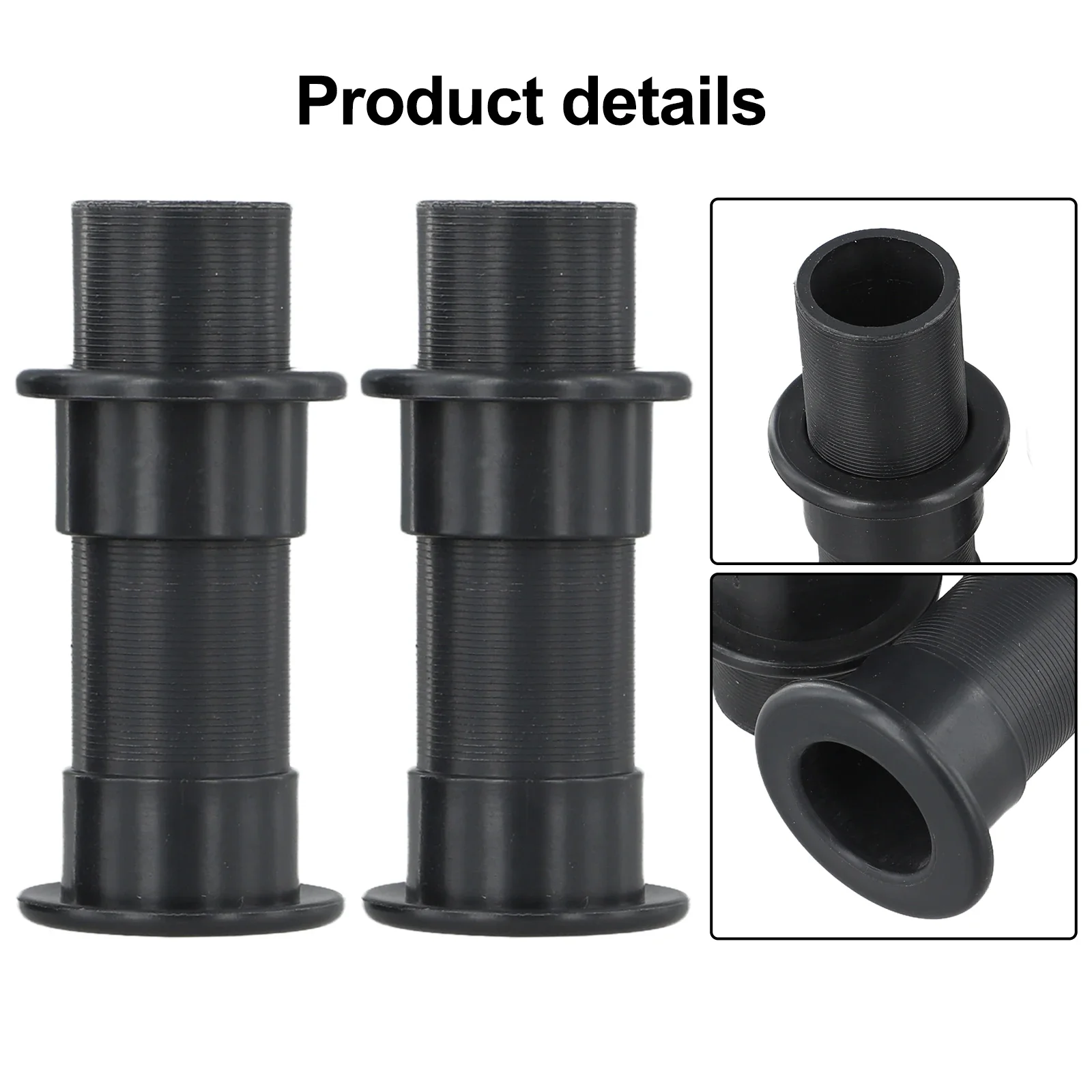 

2 шт. соединители сквозной сливной трубки для морского использования, изготовленные из утолщенного полипропиленового материала для оптимальной эффективности управления водой