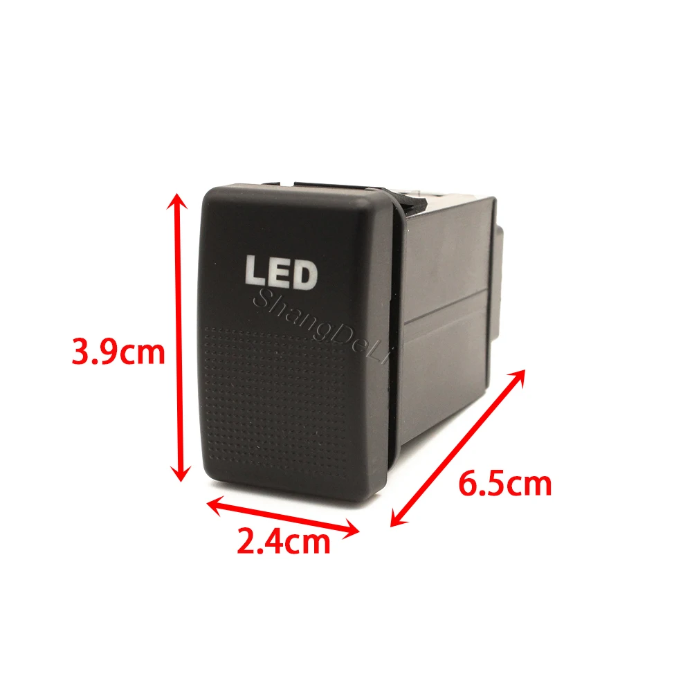 1PC Red LED Light Power On Off Daytime Running DRL Steering Wheel Heat Switch Button For Mazda 5 For Mazda 6 Parts