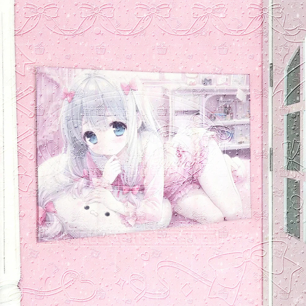 

E-rom-ang-a Sensei Sagiri ゆめかわ Tapestry Pink Aesthetic Softcore Background Cloth for Dorm Home