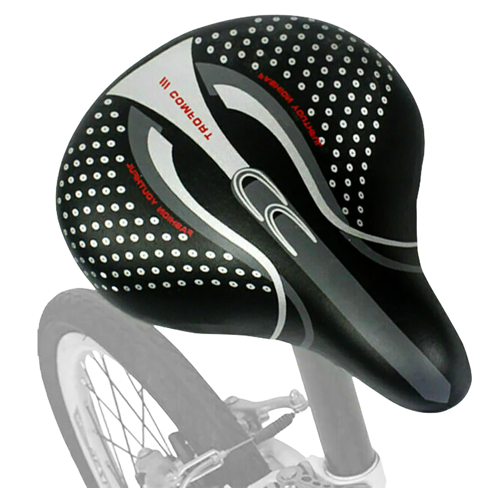 Extra Wide Bike Seat Saddles Comfort Electric Bike Suspension Shock Absorbing Road Bike Painless Seat Cover MTB Road Bike Saddle