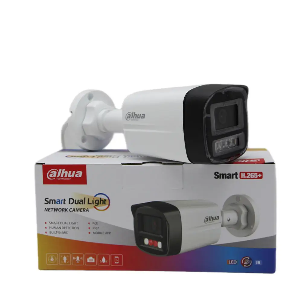 

Dahua 4MP WizSense IP Camera Support POE SMD Plus Two-way Talk Smart Dual Light Surveillance Camera IPC-HFW2449TL-S-PV