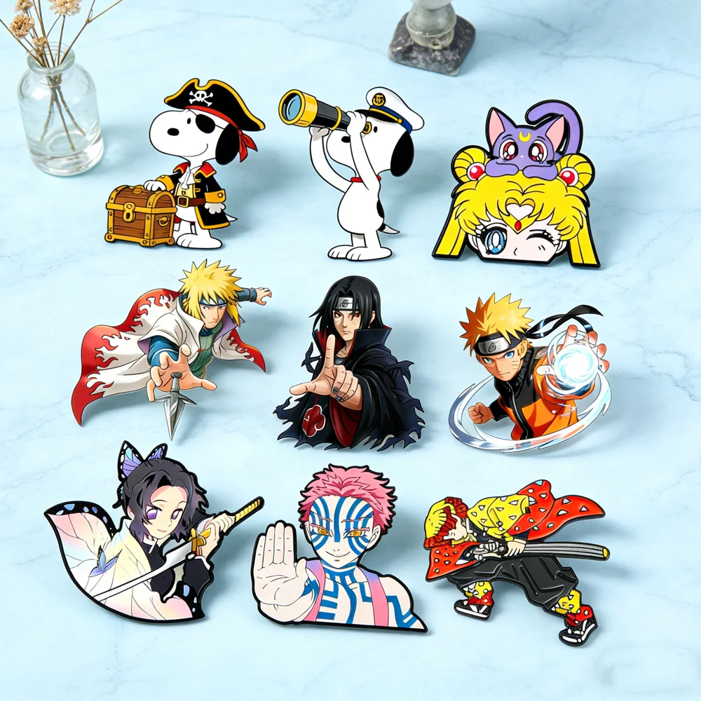 

Wholesale Anime Enamel Pins Cartoon PCS Custom Brooches Lapel Badges Animal Funny Jewelry Gifts for Kids Friends