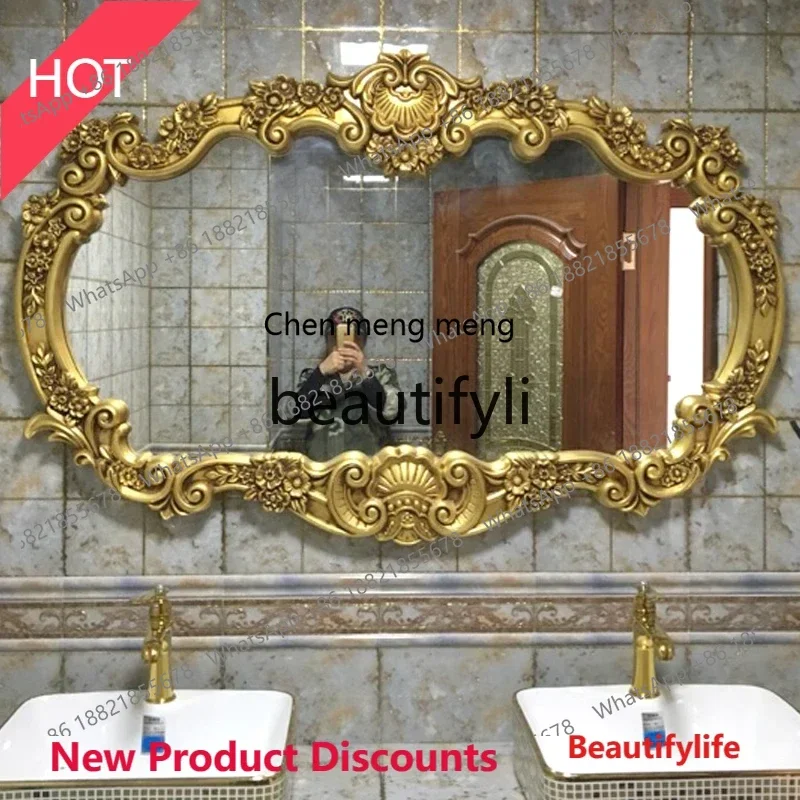 

zx1European luxury, bathroom mirror wall-mounted bathroom, entrance, wall-mounted decoration, bathroom retro