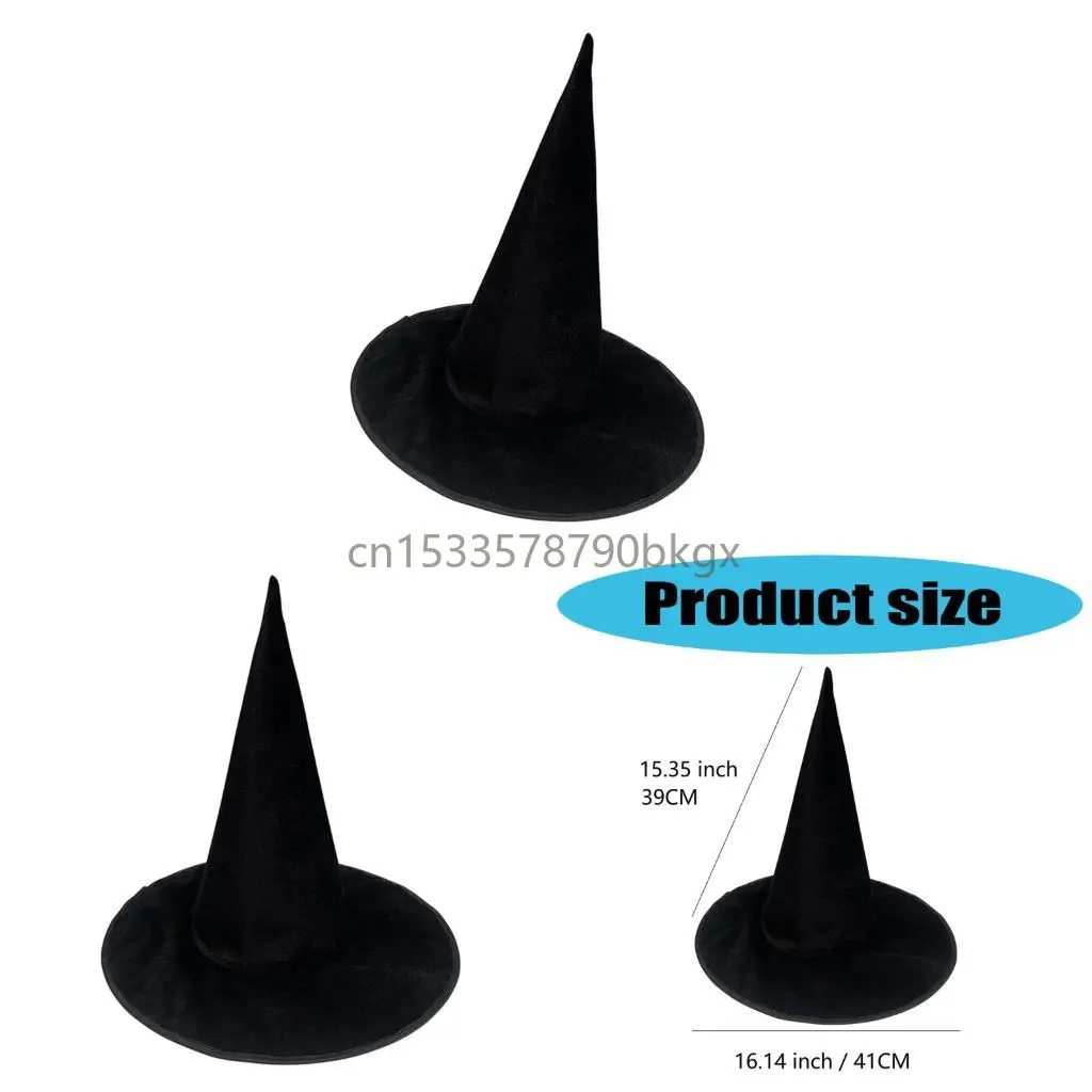 

39 см высотой заостренная шапка Wizard Hat Witch Accessories для женщин Хэллоуин J78E