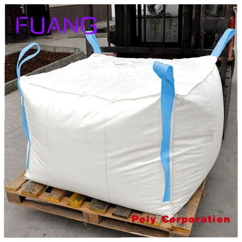 Custom  1 ton 1.5 ton PP big bag packaging /1 tons pp jumbo bags for sand , building material , chemical, fertilizer, flour ,etc