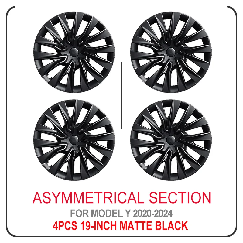 2020-2024 Voor Tesla Model Y 19Inch Wiel Wieldop Vervanging 4 Stuks Naafdop Rechts & Links Wieldop volledige Velg Cover Accessoires