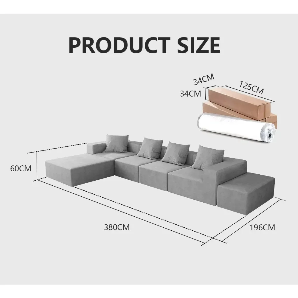 Modern Design Modular Couch Set Cross-Border Supply Vacuum-Packed Sectional Sofas for Apartment Living Room Compression Sofa Set