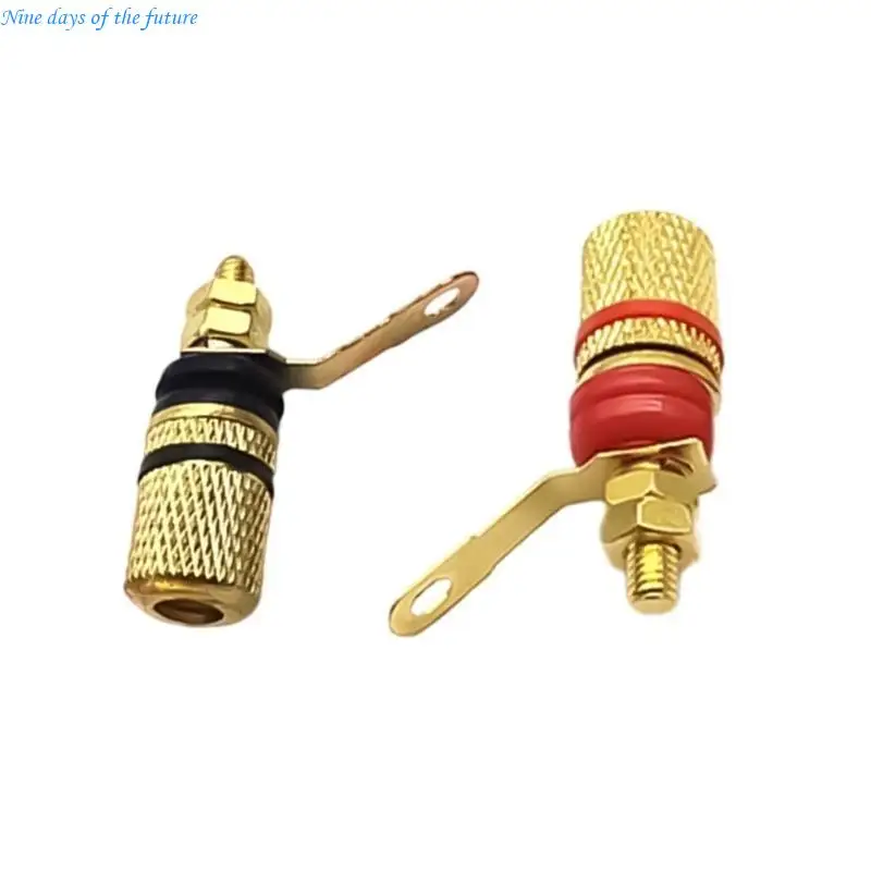 Banana Plug Connectors Sound Socket 4mm Binding Post For Amplifiers Speaker E65A