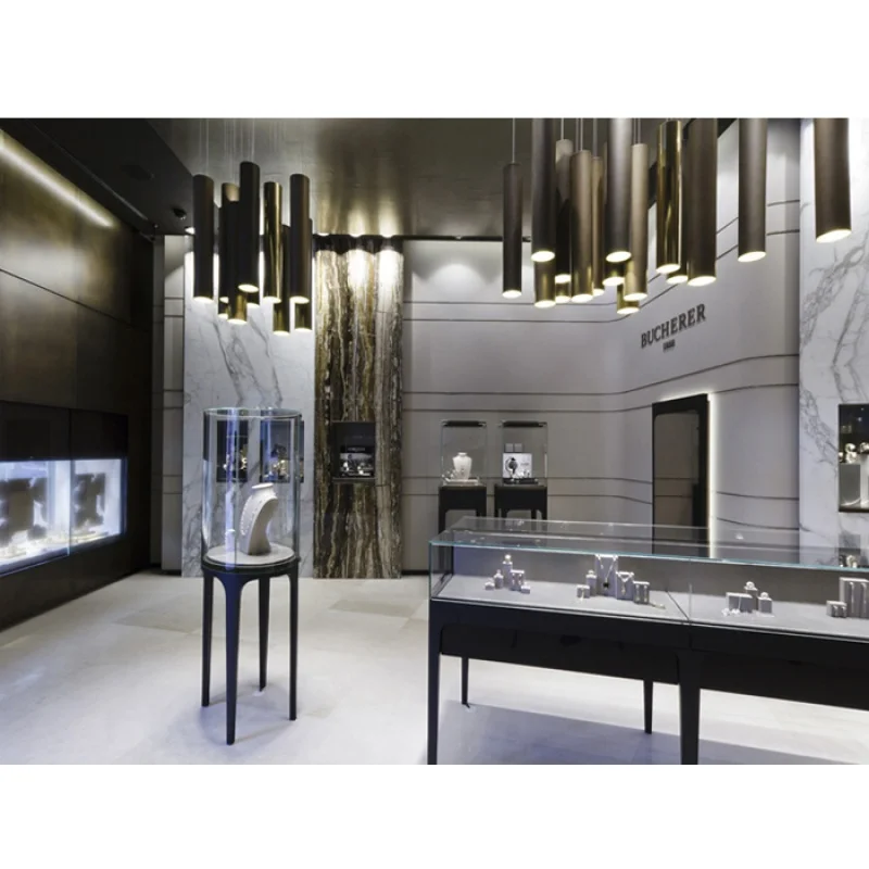 

Custom. high end top design jewelry store interior decoration high end jewelry display stand showcase for jeweler shop