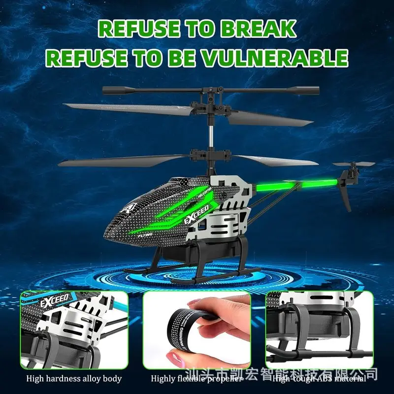 New Colorful Changing Lights Remote Control Helicopter 3.5-Way High Alloy Remote Control Airplane Children'S Toy