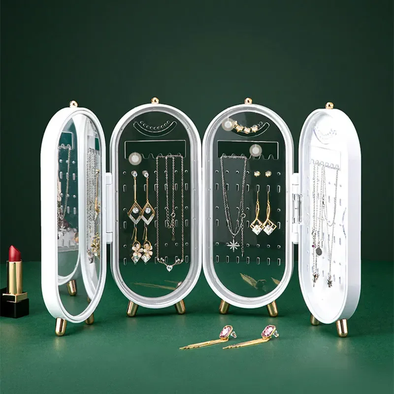 Jewelry Storage Box Rack Chinese Style Necklace Bracelet Earrings Rings Organizer Display Shelf Stand