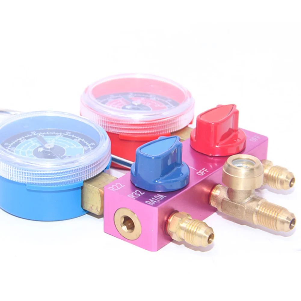AC Service Tools HVAC Manifold Gauge Air Conditioning Pressure Gauge Set Pressure Gauge Compact Portable Design
