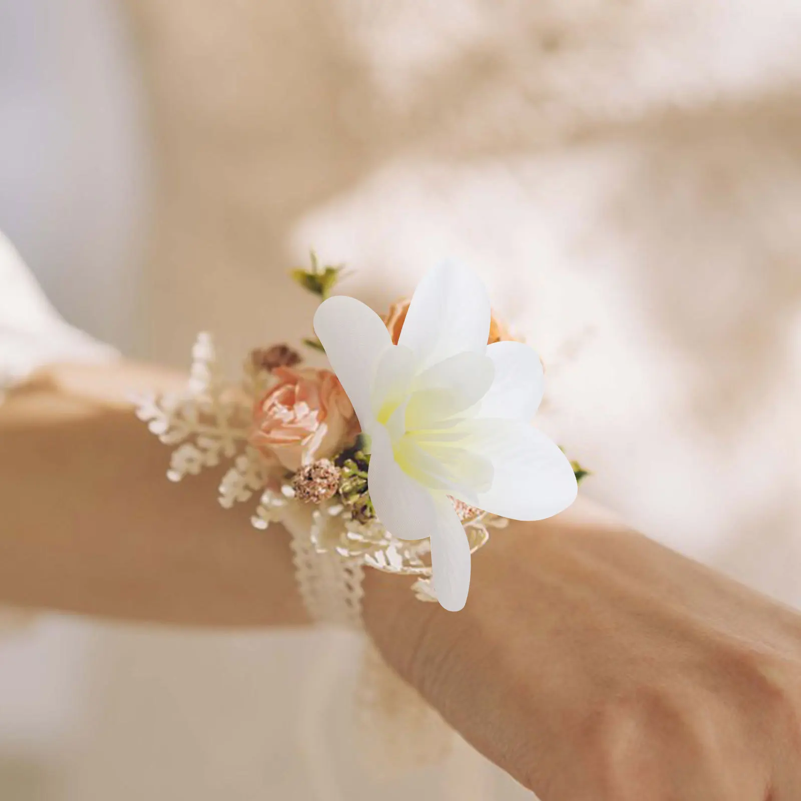 

12Pcs Lifelike Artificial Silk Orchid Flower Heads for Wedding Bridal Decor DIY Crafts Milk White Flower Heads