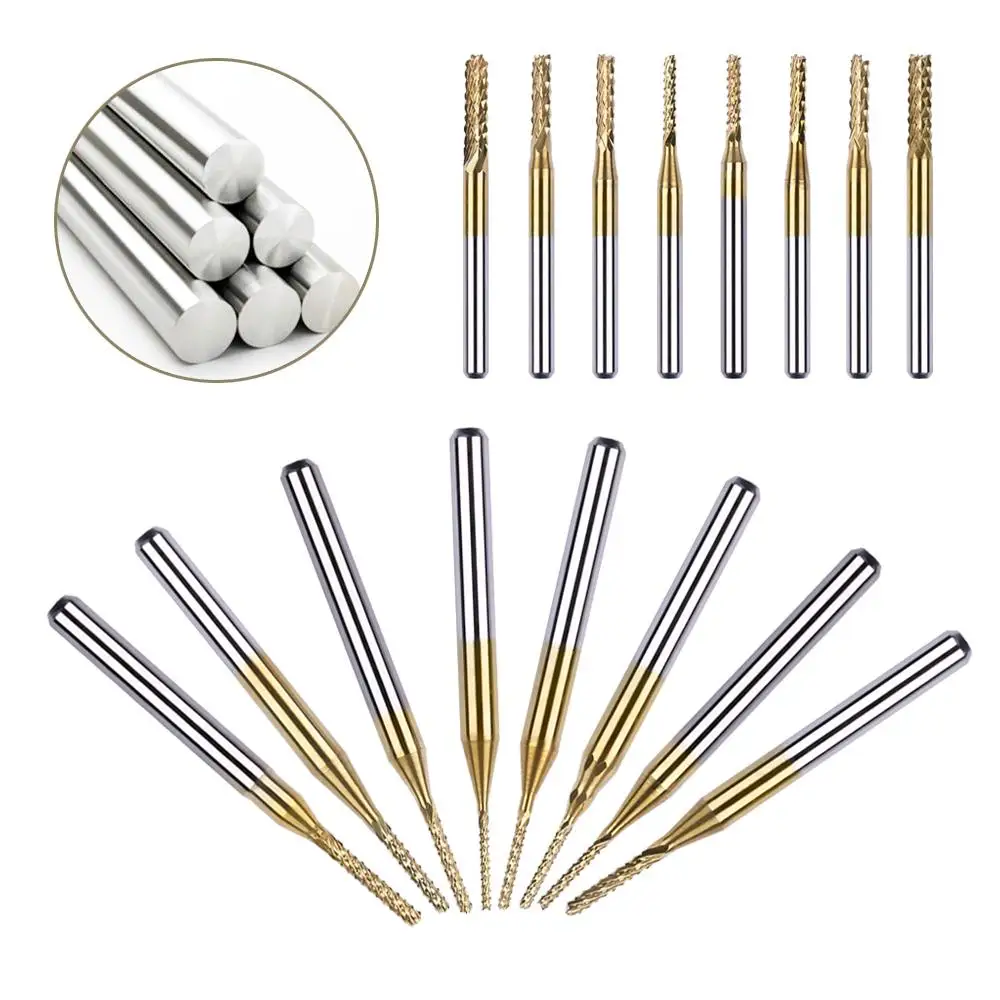 

Carbide Shank Engraving/Cutting Titanium Coated Milling Cutter Drill Bit End Mill Edge Cutter