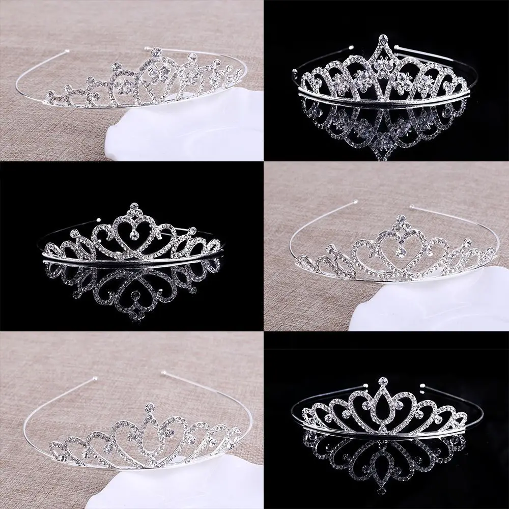 Accessories Hair Jewelry Love Heart Stunning Tiaras Crowns Headbands Crystal Rhinestone Crown Headband Bridal Wedding Jewelry