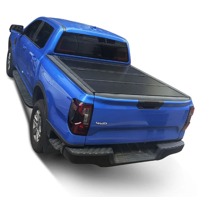 High Quality Replacement Heavy Duty 4x4 Off-Road Low Profile Black Aluminum Hard Tri-Fold Tonneau Cover For 1500