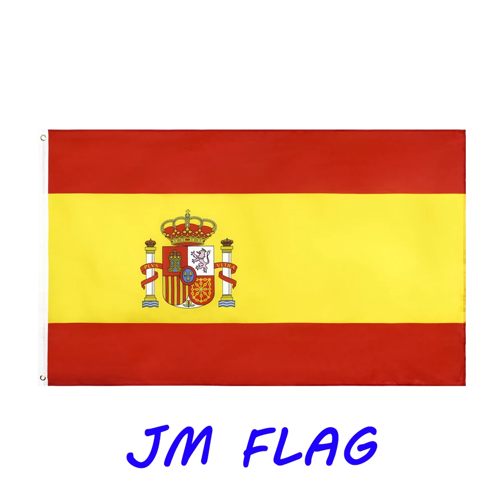 JMFLAG 90x150cm The Kingdom Of Spain Spainish Flag Polyester Printed Decoration Banner