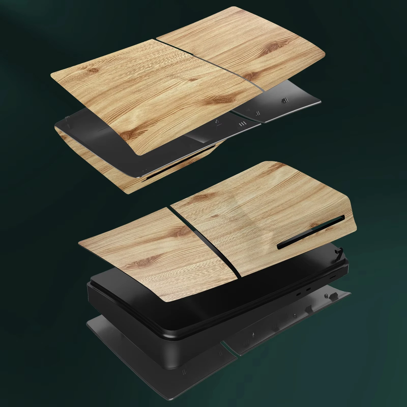Faceplate Offering Stylish Wood Color Cover Providing Excellent Anti-Scratch Capabilities For Slim Disc Edition