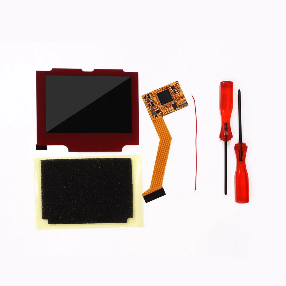 For GBA SP 3.7V Battery Pack V2 Screen Set IPS LCD Backlight Screen High Brightness Highlight Display LCD Set W/Housing Shell view 5