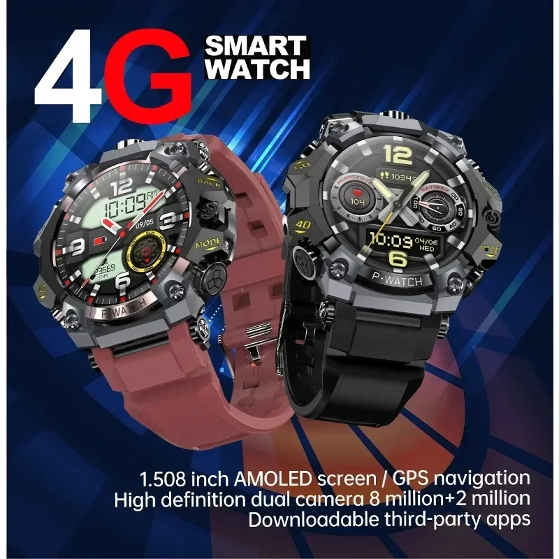 

Watch 5g Full Netcom Smartwatch 1.5 inch Amoled HD Screen inset 4g/5g Sim Card GPS WIFI IP68 Waterproof Swimming Smart Watch