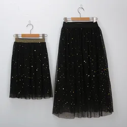 Little Girls Skirts Long Toddler Children Clothes Kids Pink Black Grey Baby Girl Mesh Skirt Summer Spring Autumn Clothing 2026