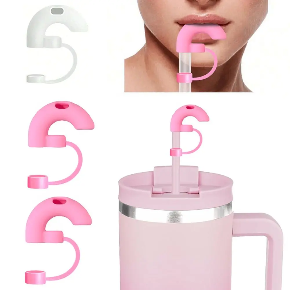 Reusable Anti Wrinkle Straw Covers Leak-Proof Sideways Suck Design No Wrinkle Straw Toppers for /Tumbler Cup