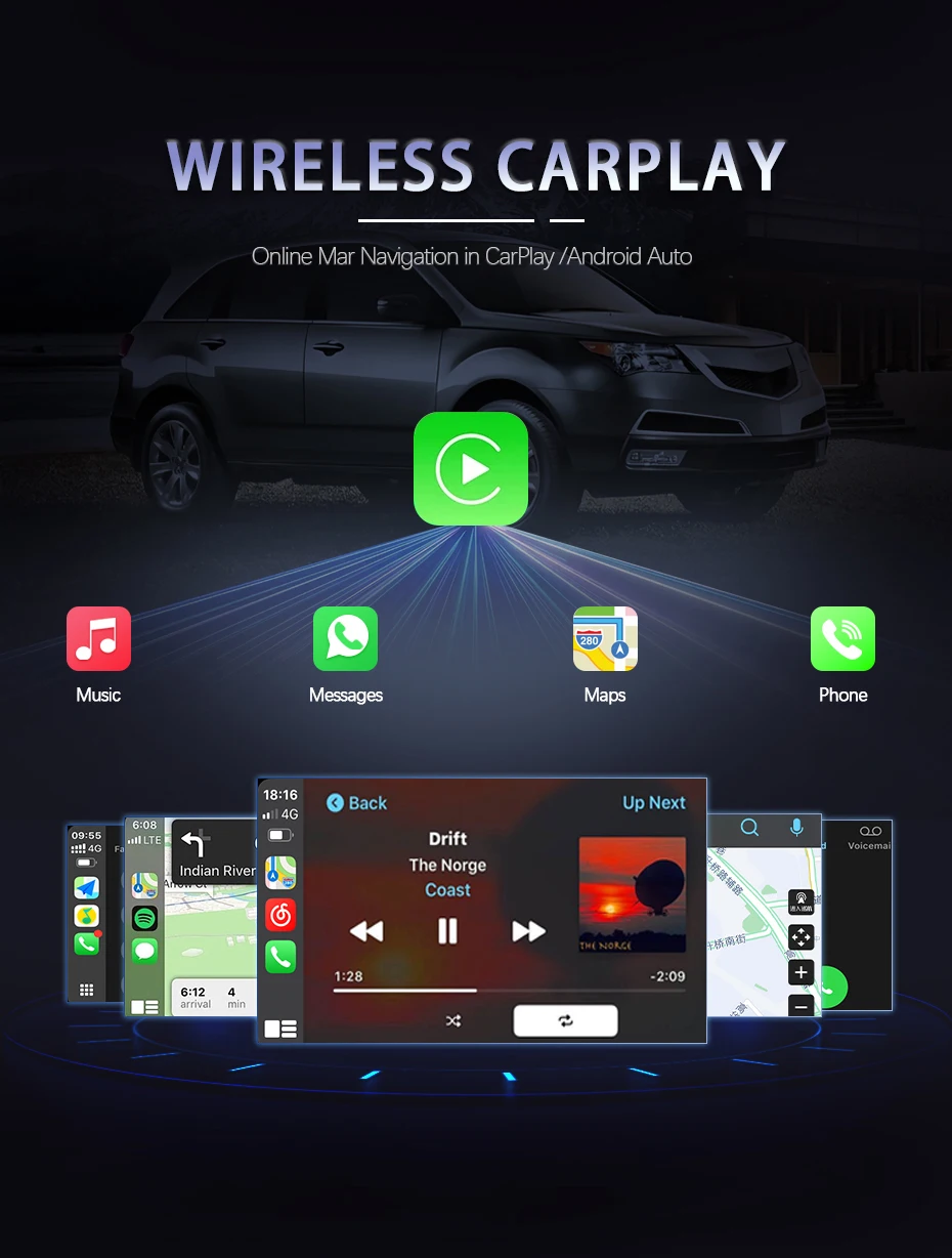 Auto AI Box Wireless Apple Carplay Android Auto für Acura YD3 MDX RDX TLX ILX RLX Honda Odyssey Originalbildschirm unterstützt Spiegelung – Detail 5