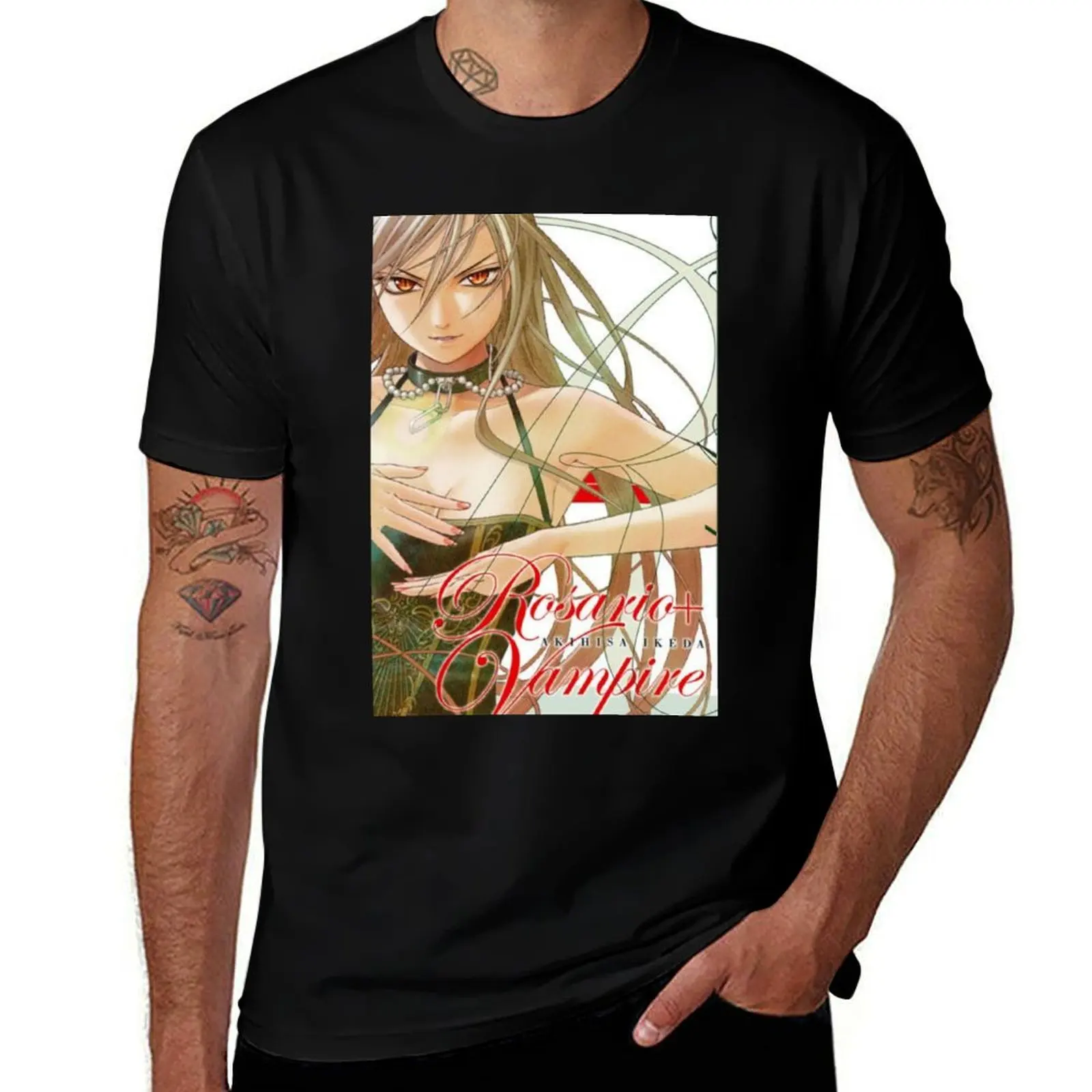

Rosario Vampire Manga T-Shirt graphic shirts plus size tops Anime t-shirt anime shirts men