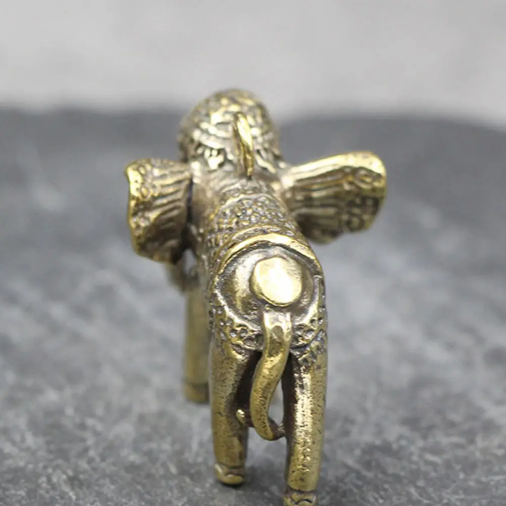 

Elephant Key Pendant Animal Figure Keyring Keychains Metal Rings Decorate Brass Hanging DIY Creative Jewelry Accessories