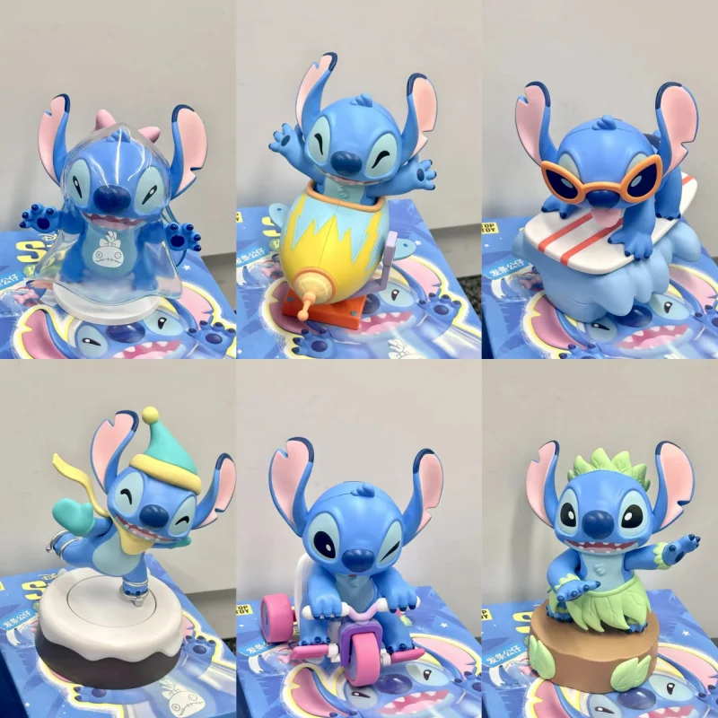 

Аниме Disney Stitch, милая подвижная милая серия, слепая коробка, заводная кукла, кавайная коллекция игрушек, украшение, подарок на день рождения